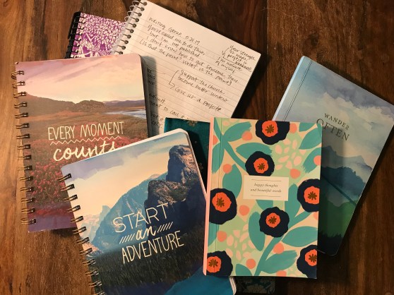 Pile of writing journals